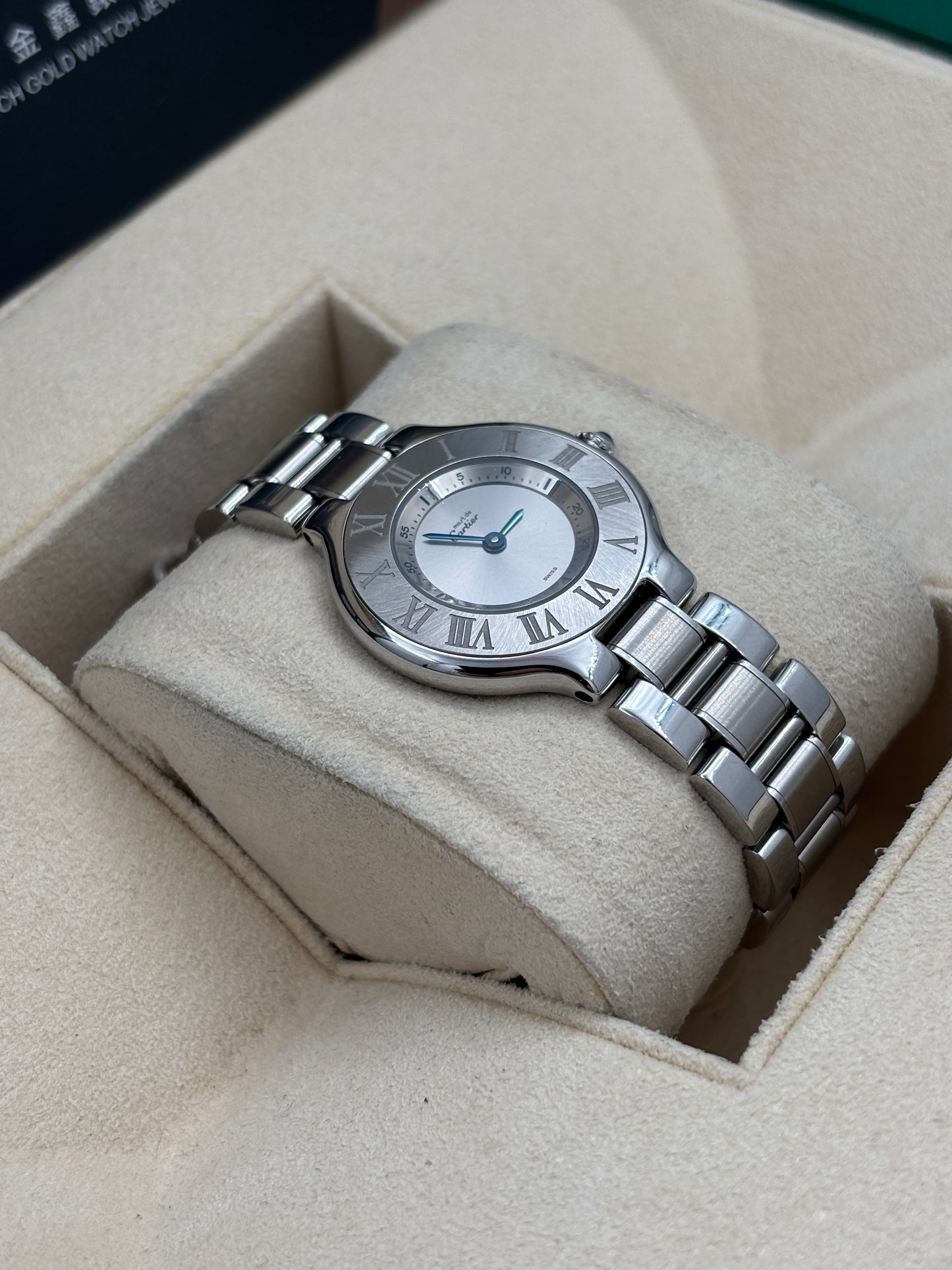 二手 USED  CARTIER 卡地亞 MUST DE 1340 灰色 石英機芯 淨錶 WATCH ONLY