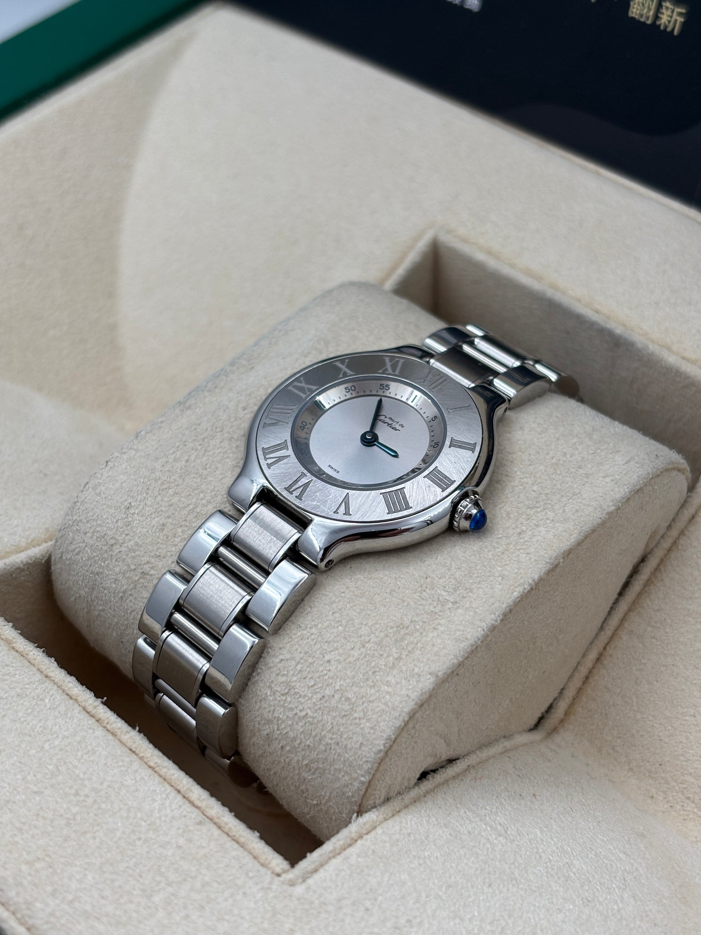 二手 USED  CARTIER 卡地亞 MUST DE 1340 灰色 石英機芯 淨錶 WATCH ONLY