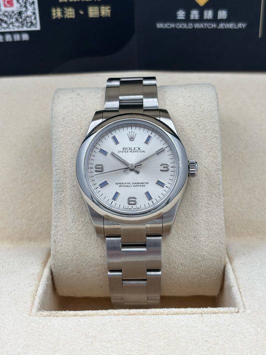 二手 USED  ROLEX 勞力士 DATEJUST 177200 銀色 2008年7月 藍夜光 全套 FULL SET AD單&nbsp;