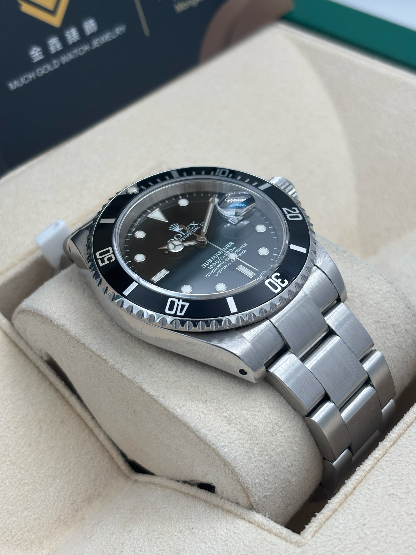 [SOLD OUT]二手 USED  ROLEX 勞力士 SUBMARINER DATE 16610 黑色 2000年7月 保養卡