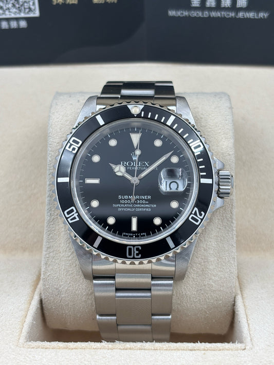 二手 USED  ROLEX 勞力士 SUBMARINER DATE 16610 黑色 1997年 T-25面 全套 FULL SET