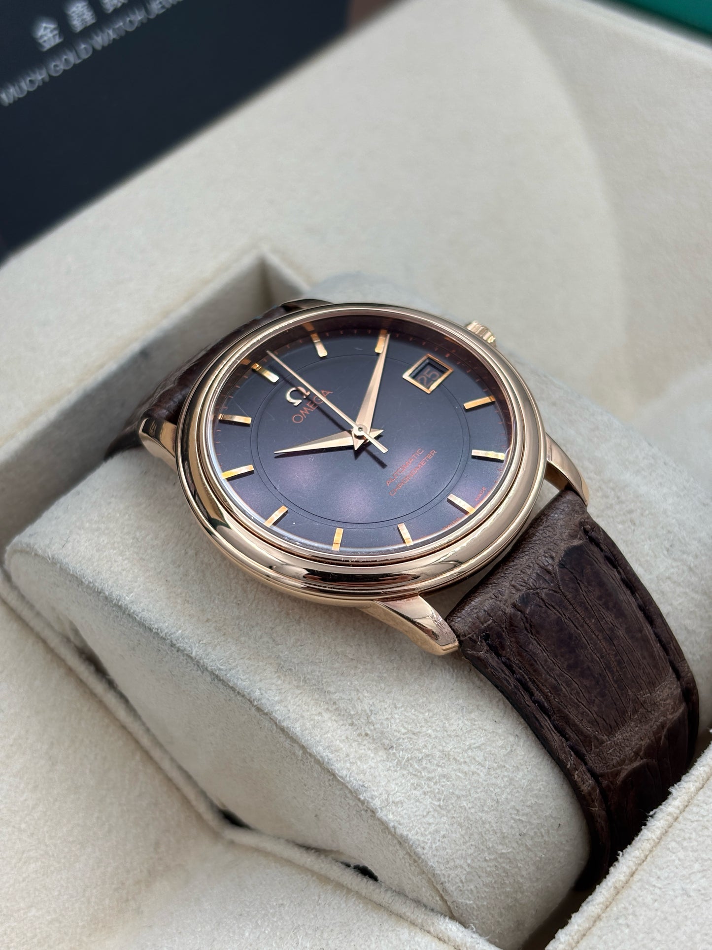 二手 USED  OMEGA 歐米茄 DE VILLE PRESTIGE LIMITED SERIES 4601.54 黑色 18k玫瑰金 淨錶 WATCH ONLY
