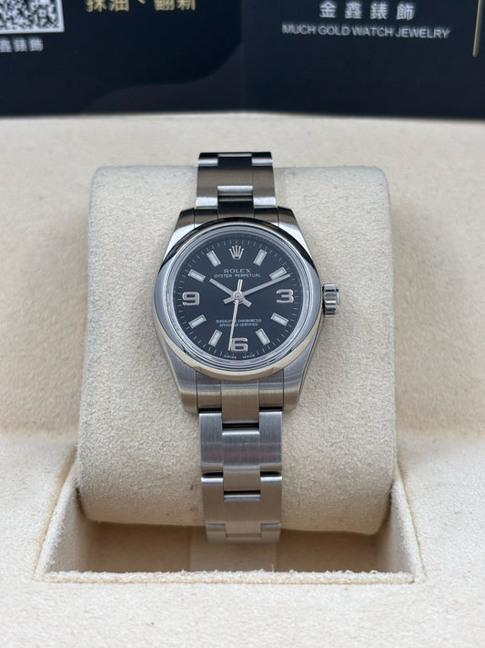 [SOLD OUT]二手 USED  ROLEX 勞力士 OYSTER PERPETUAL 176200 黑色 約2007 99.9%新 未打磨 淨錶 WATCH ONLY