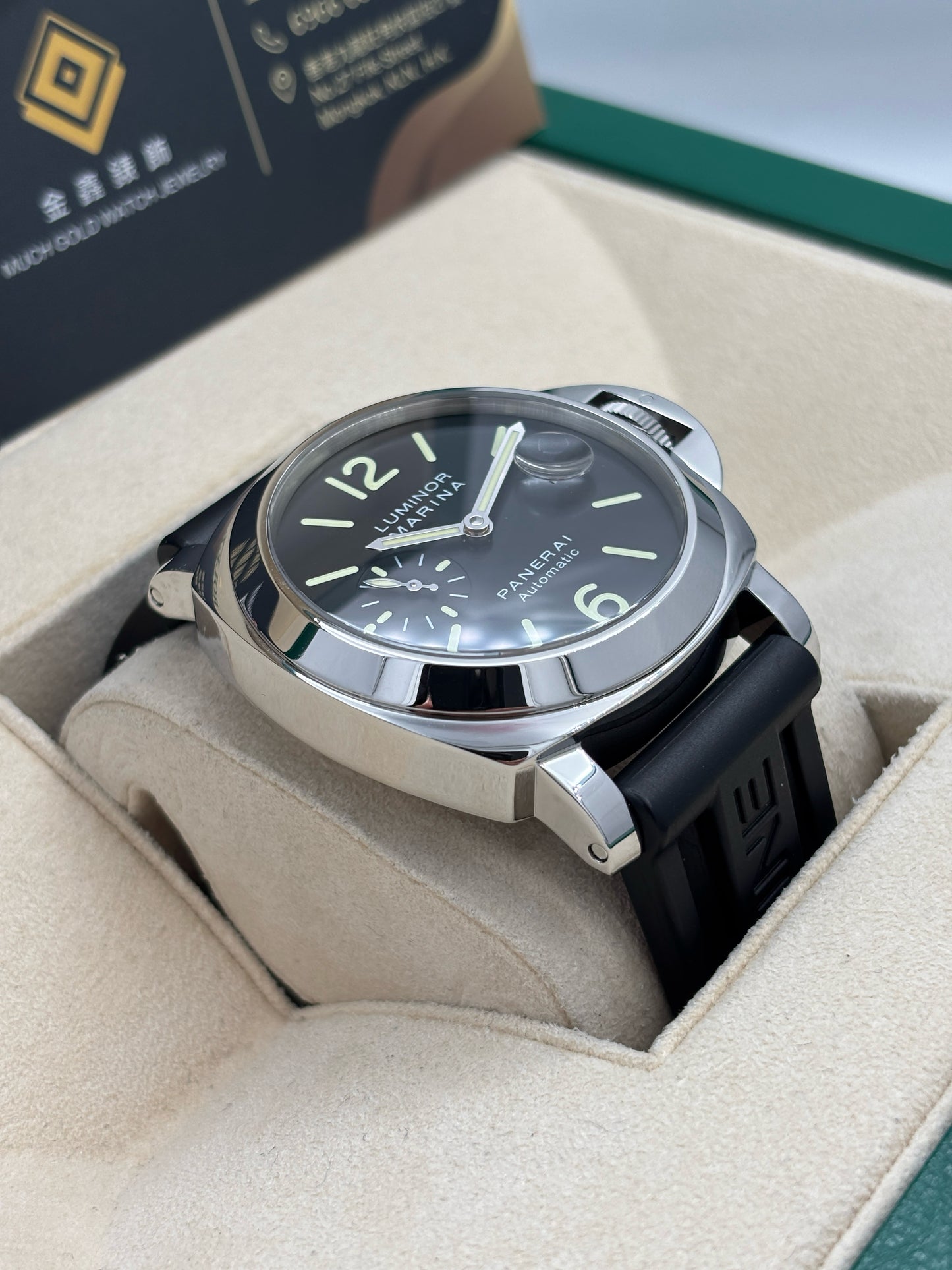 [SOLD OUT]二手 USED  PANERAI 沛納海 LUMINOR PAM00104 黑色 2012年2月 全套 FULL SET