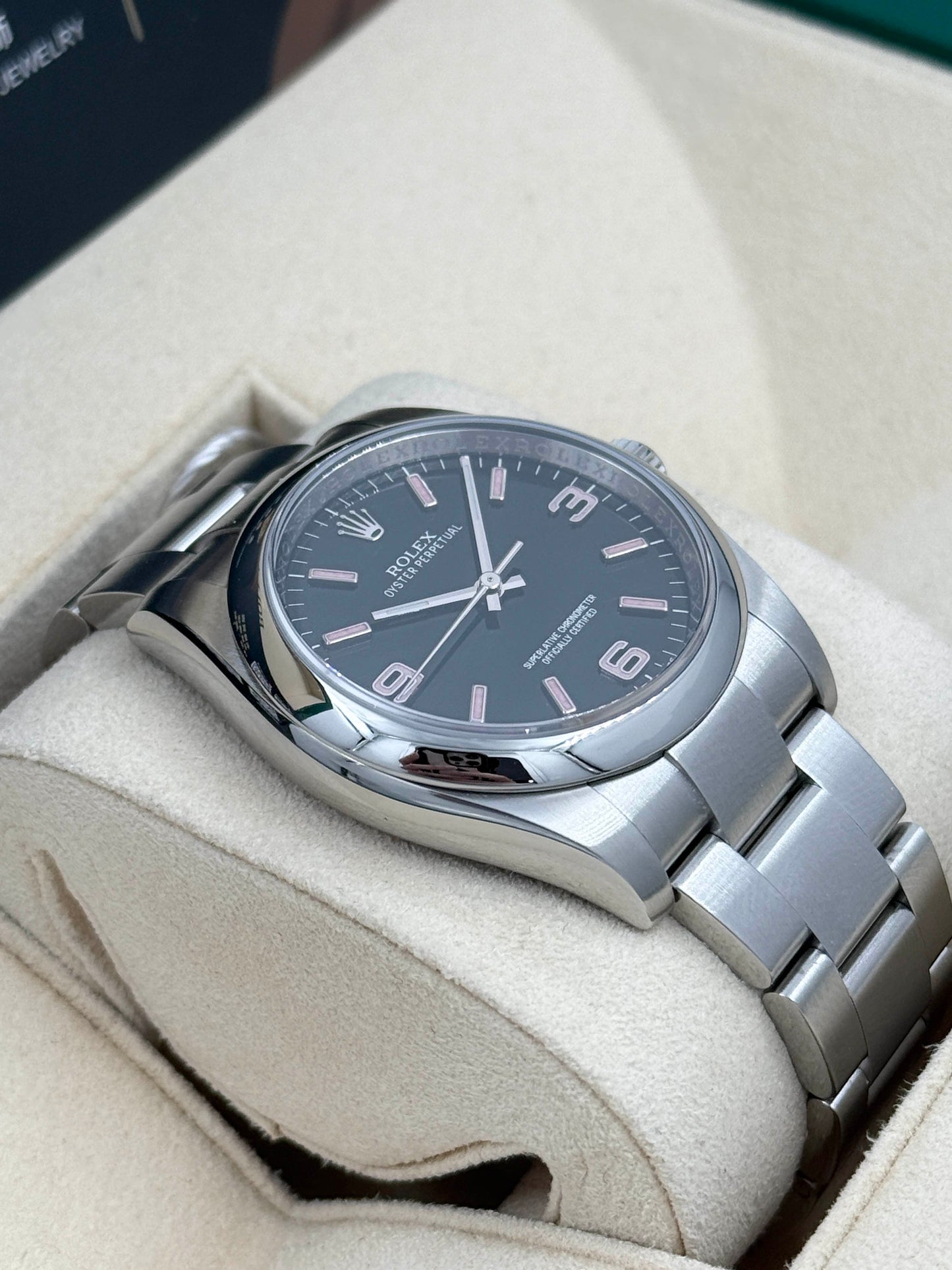 ROLEX 勞力士 OYSTER PERPETUAL 116000 黑面粉紅字 2012年