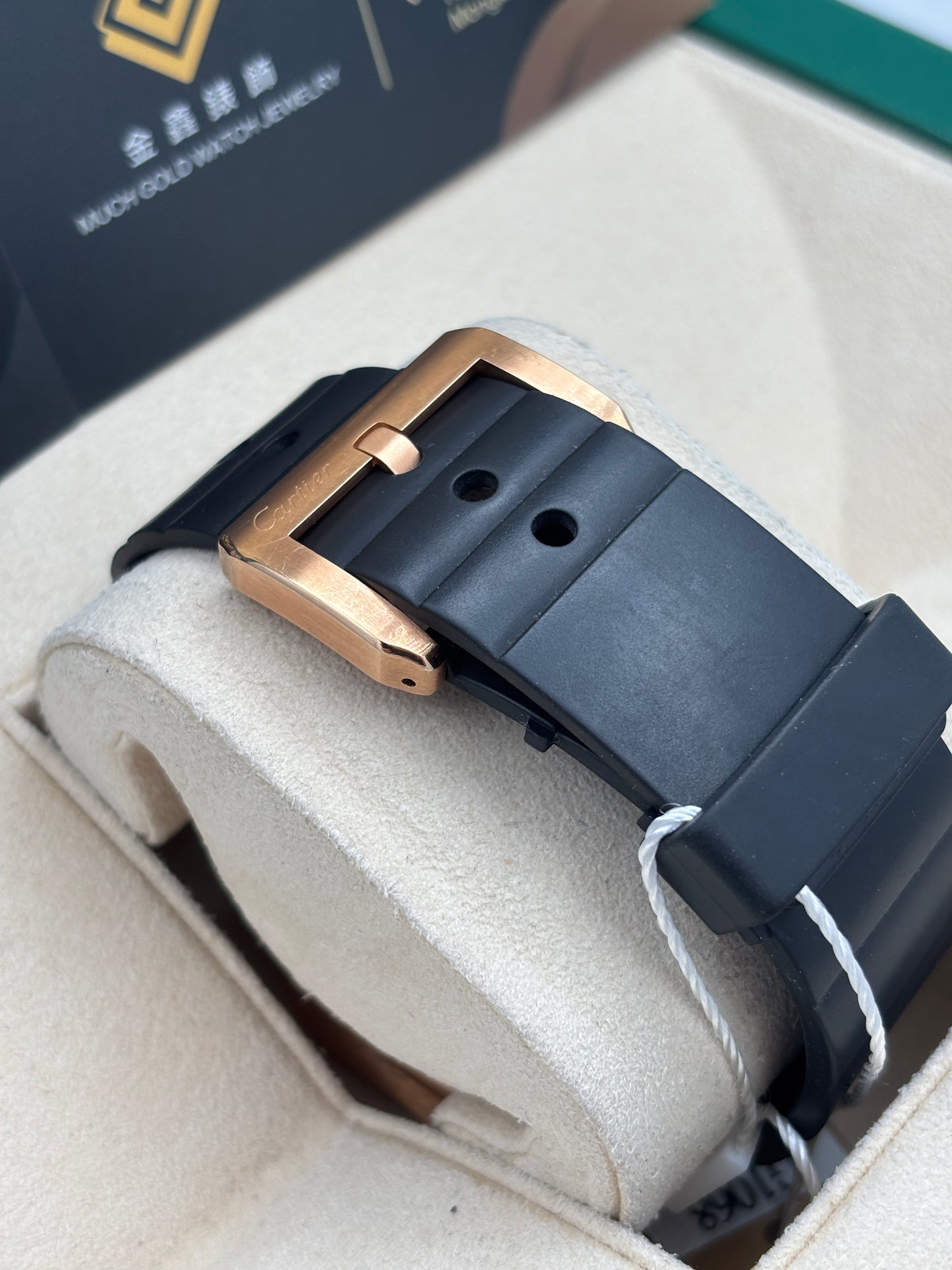 二手 USED  CARTIER 卡地亞 SANTOS 100 W20124U2 黑色 2008年12月 18k玫瑰金 全套 FULL SET