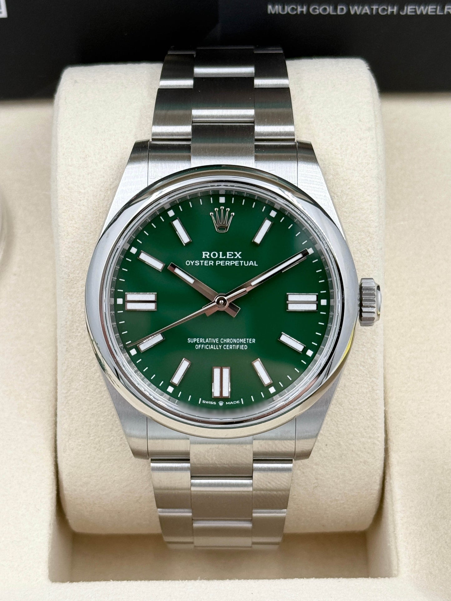 全新 NEW ROLEX 勞力士 OYSTER PERPETUAL 134300 綠色 2025年8月