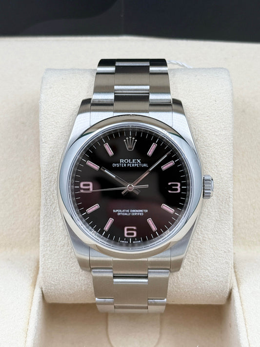 ROLEX 勞力士 OYSTER PERPETUAL 116000 黑面粉紅字 2012年