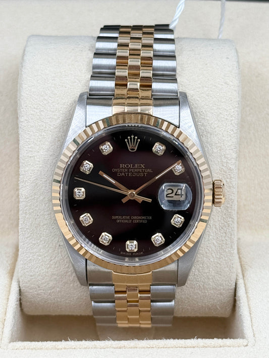 ROLEX 勞力士 DATEJUST 16233 黑色鑽石字 約1994