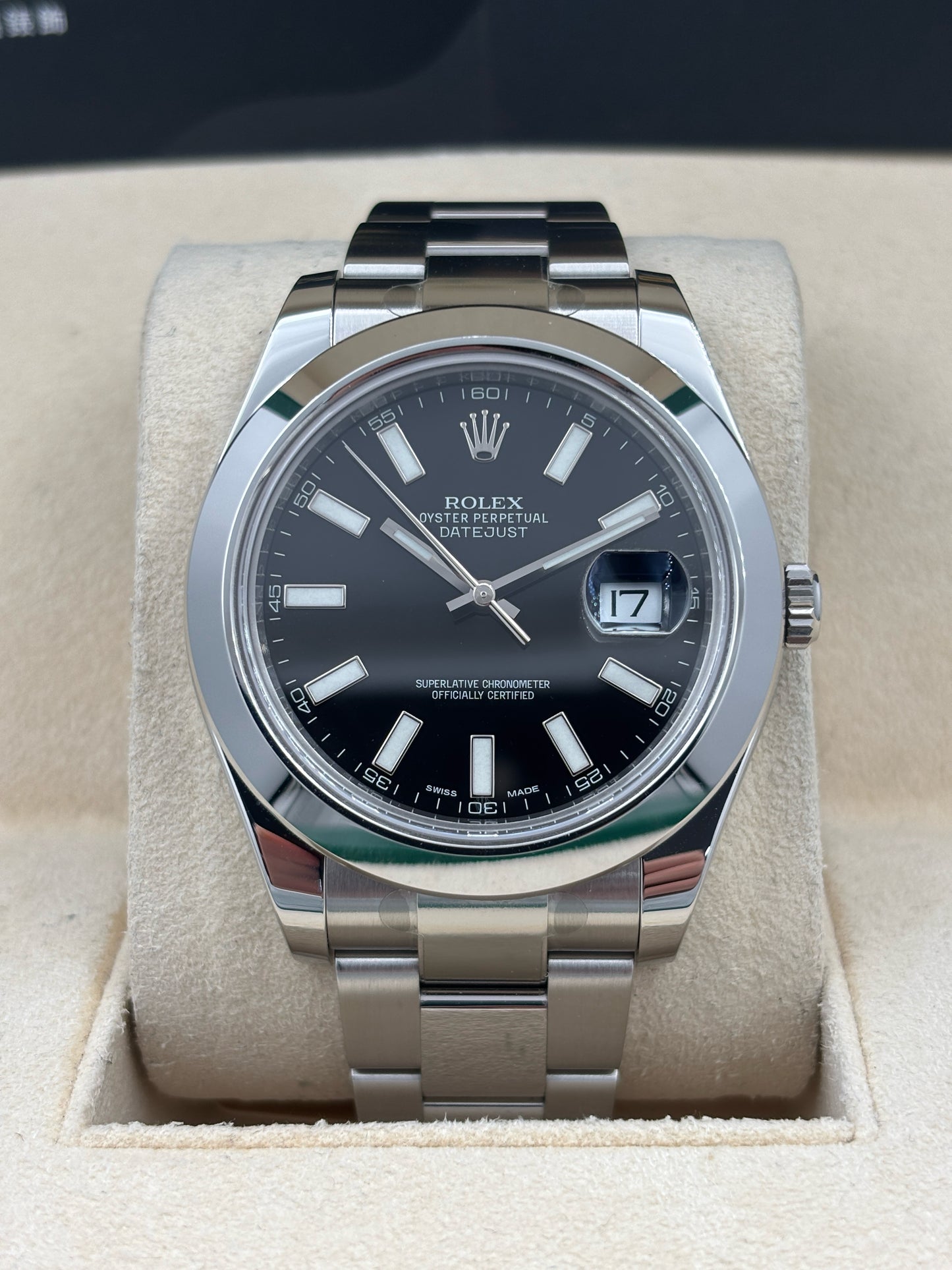 二手 USED  ROLEX 勞力士 DATEJUST 126300 黑色 2015年9月 99.9%新 未打磨 全套 FULL SET