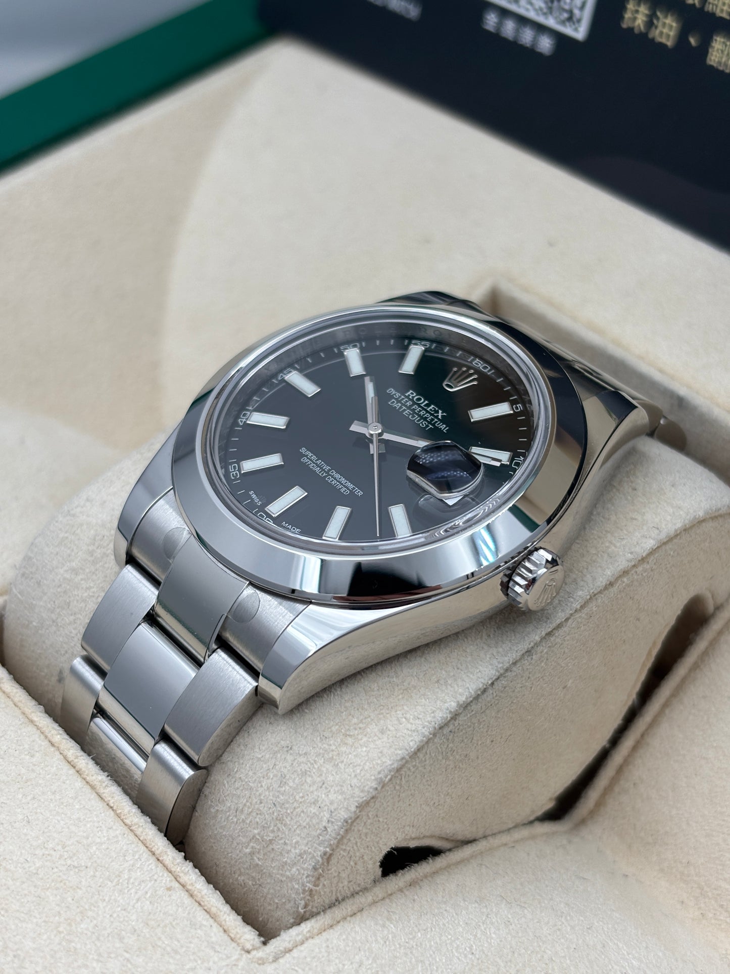 二手 USED  ROLEX 勞力士 DATEJUST 126300 黑色 2015年9月 99.9%新 未打磨 全套 FULL SET
