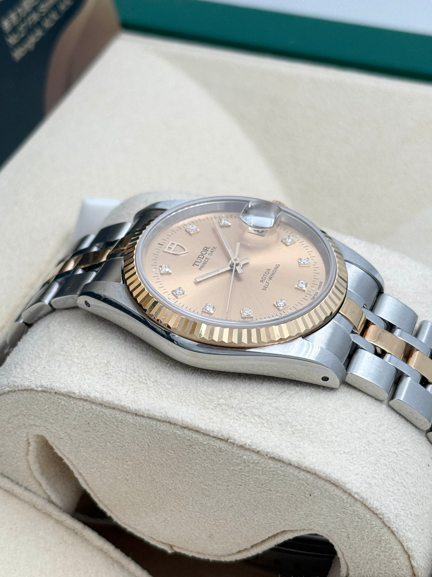 TUDOR 帝舵 PRINCE DATE 74033 2010年 香檳金鑽石字