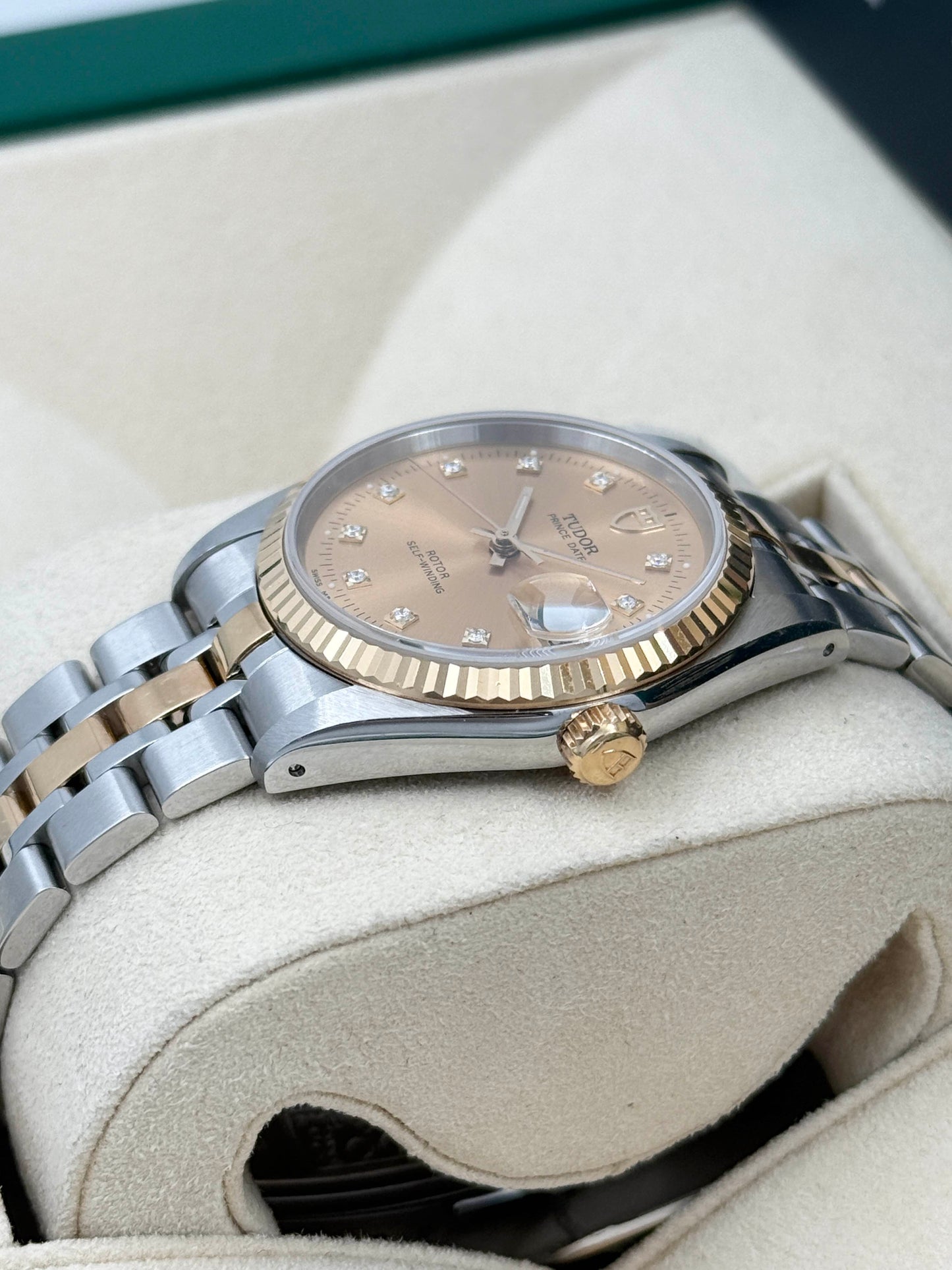 TUDOR 帝舵 PRINCE DATE 74033 2010年 香檳金鑽石字