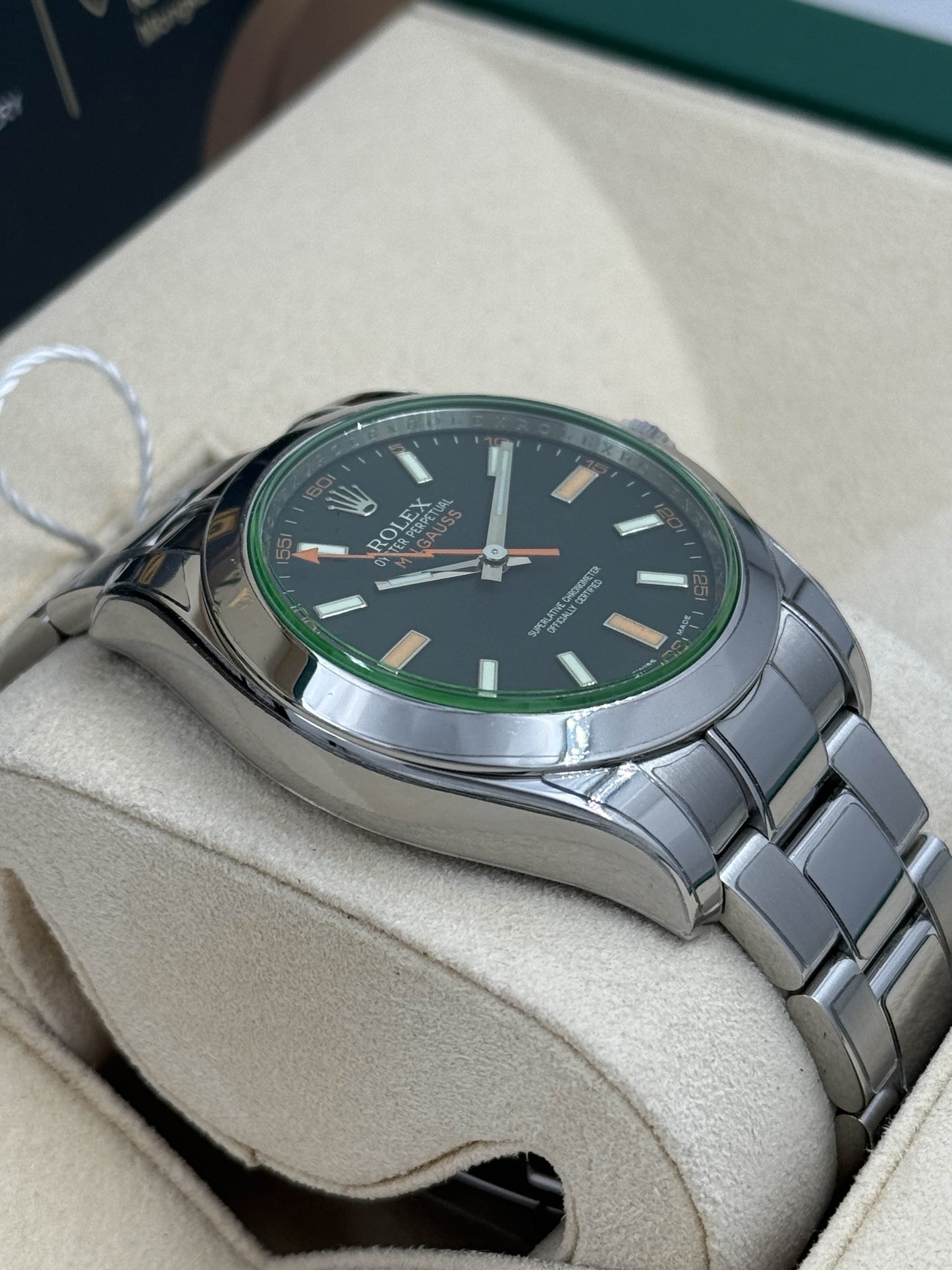 OLEX 勞力士 MILGAUSS 116400GV 2009年 綠玻璃閃電針