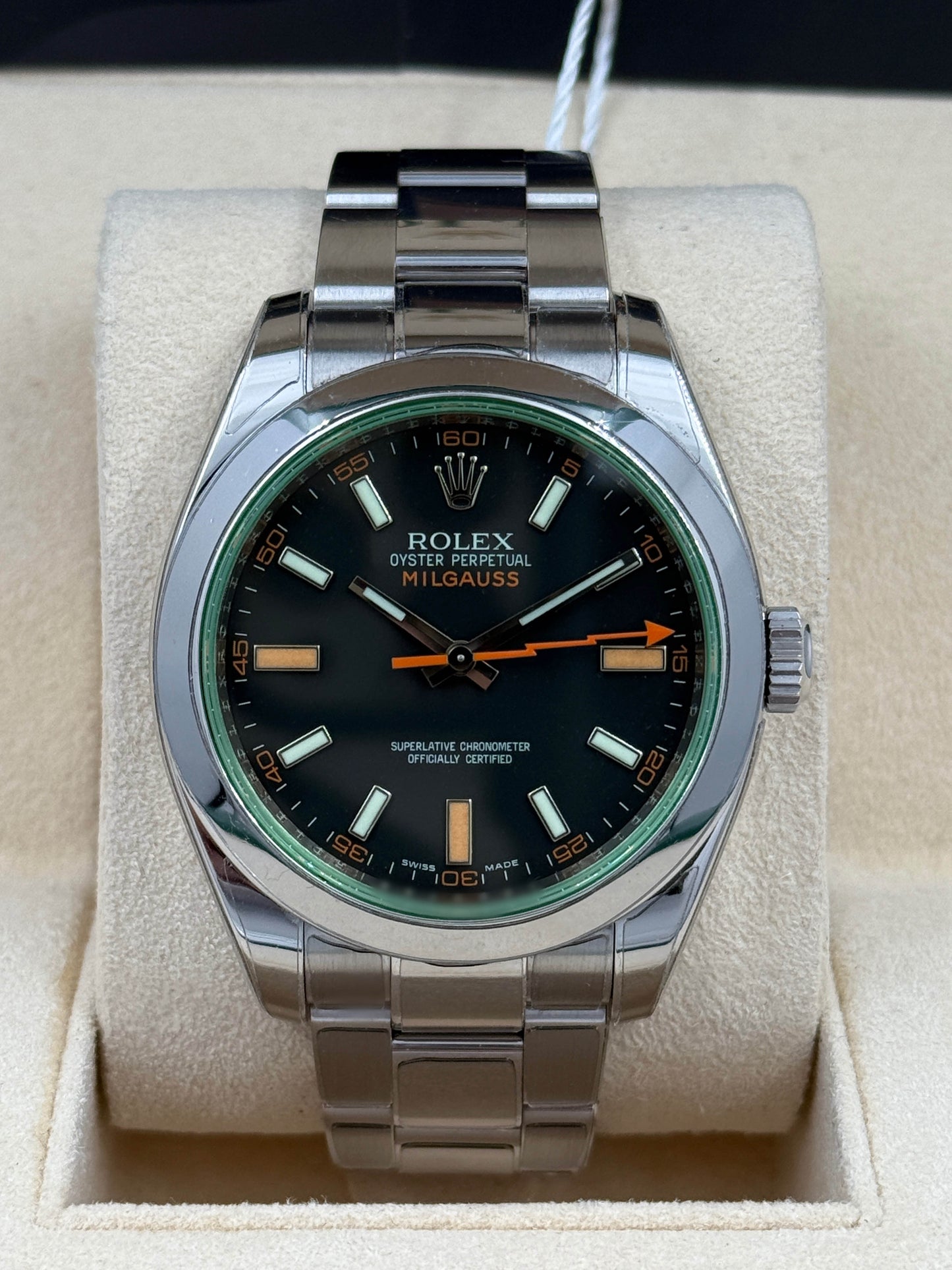 OLEX 勞力士 MILGAUSS 116400GV 2009年 綠玻璃閃電針