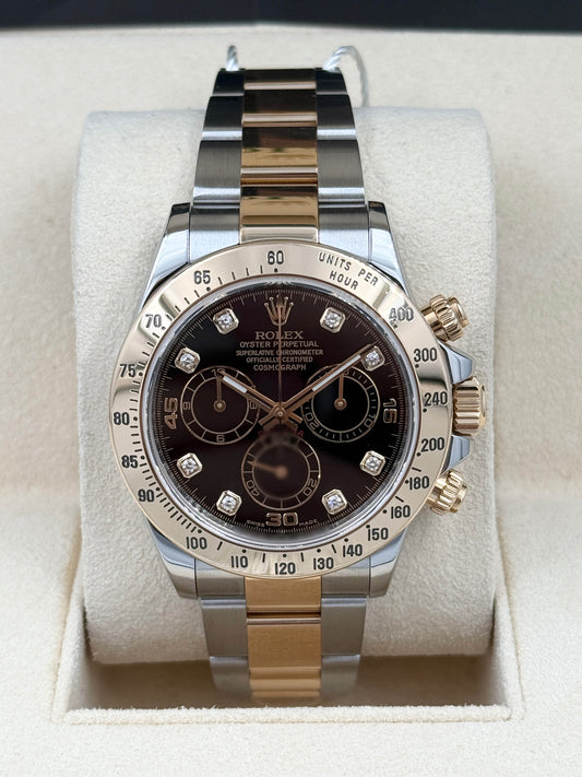 ROLEX 勞力士 DAYTONA 116523G 黑色面鑽石字 2015年
