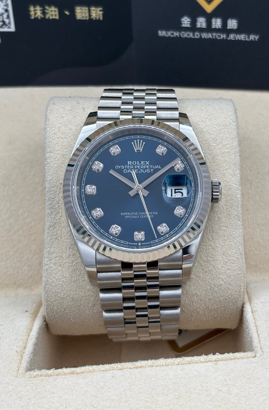 [SOLD OUT]二手 USED  ROLEX 勞力士 DATEJUST 126234 藍色 2021年2月 藍色鑽字 99.9%新 未打磨 全套 FULL SET AD單