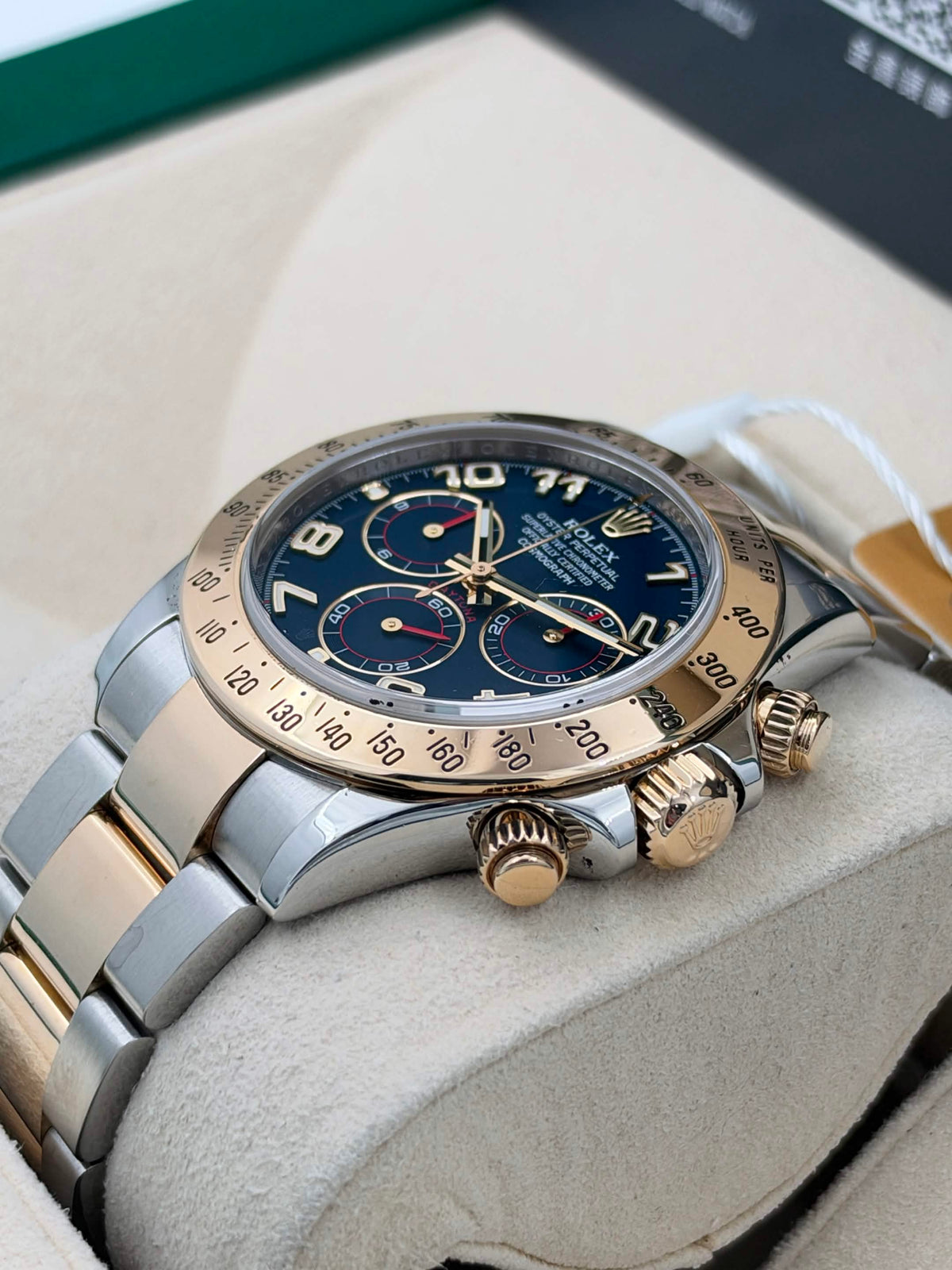 USED 二手 ROLEX 勞力士 DAYTONA 116523 藍色面 亂碼 淨錶