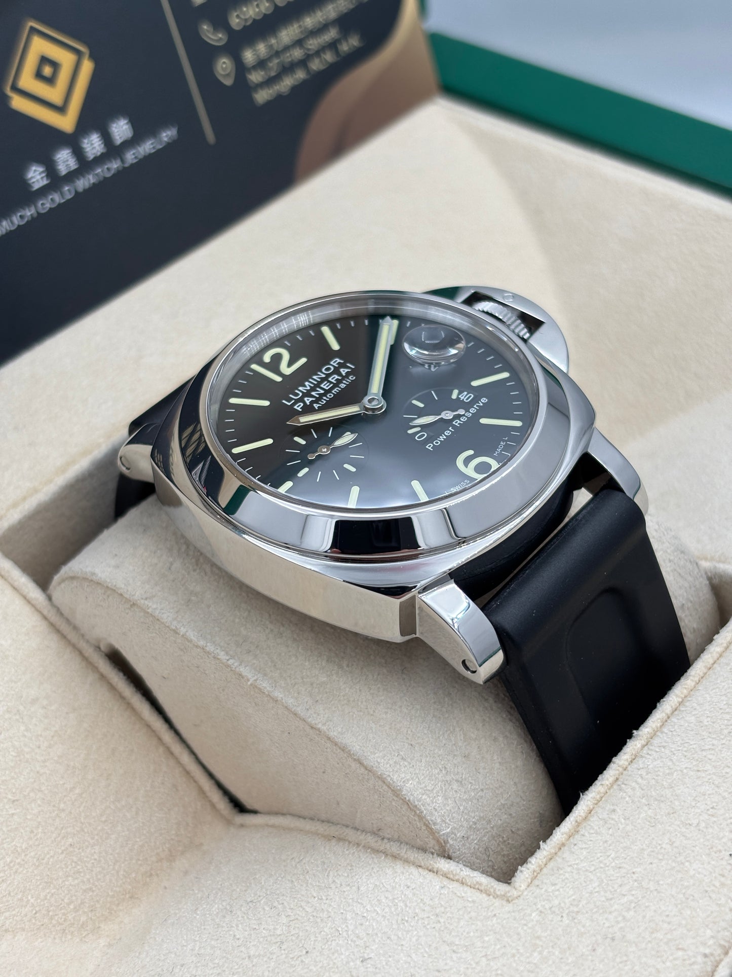 [SOLD OUT]二手 USED  PANERAI 沛納海 LUMINOR PAM00090 黑色 2012年9月 全套 FULL SET