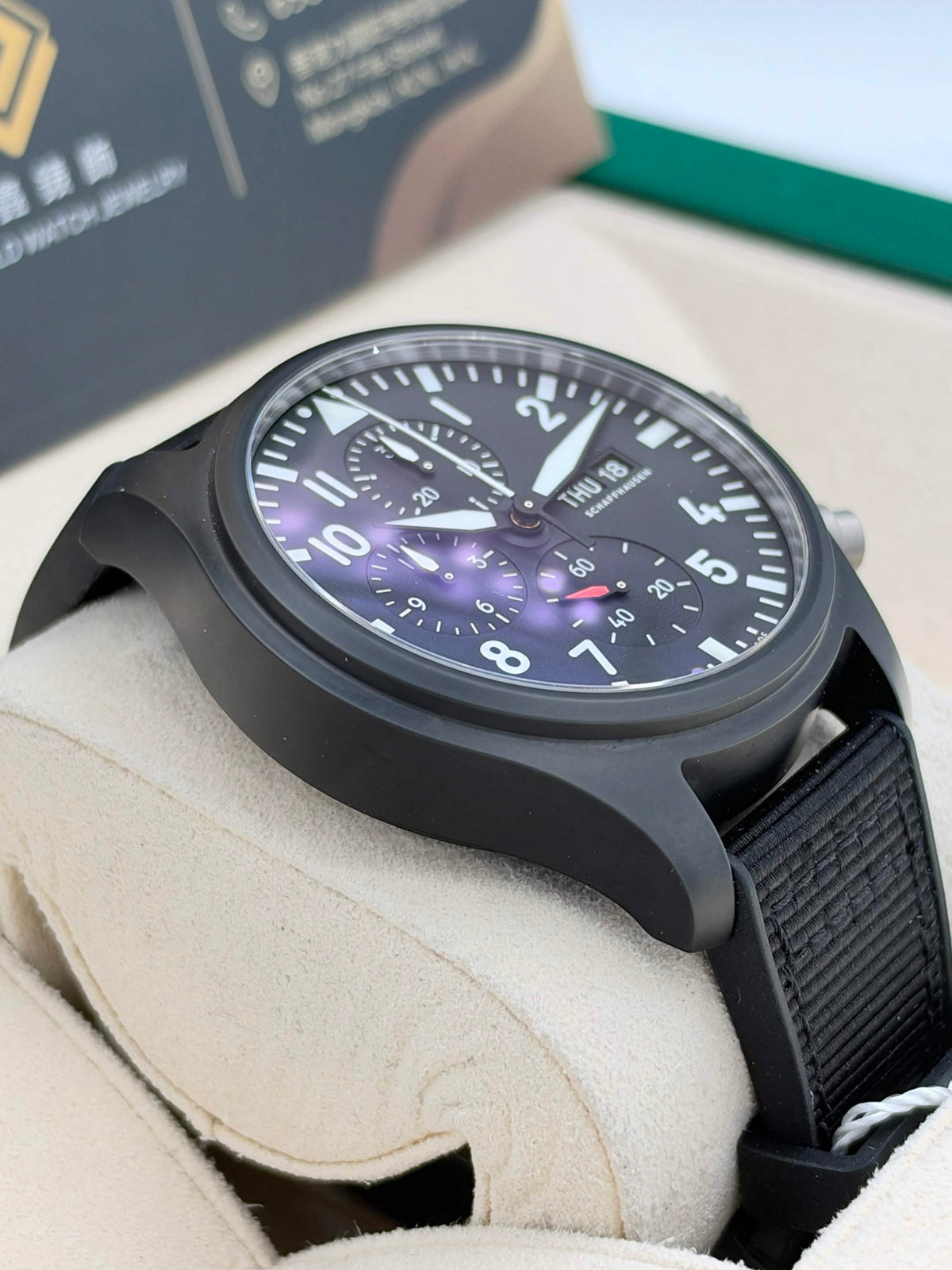 USED 二手 IWC 萬國 PILOT'S CHRONOGRAPH TOP GUN IW389101 陶瓷錶殼 2019年12月