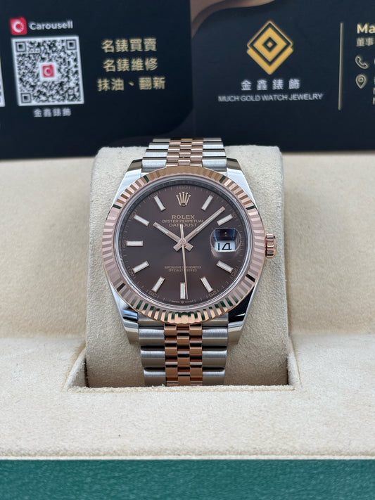 [SOLD OUT]二手 USED  ROLEX 勞力士 DATEJUST 126331 朱古力面 2022年2月 全套 FULL SET