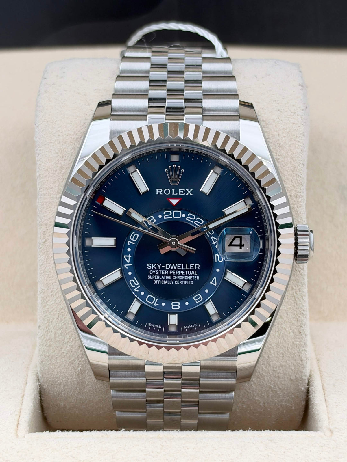 USED 二手 ROLEX 勞力士 SKY-DWELLER 326934 藍色面 五珠帶 2022年9月 全套 FULL SET