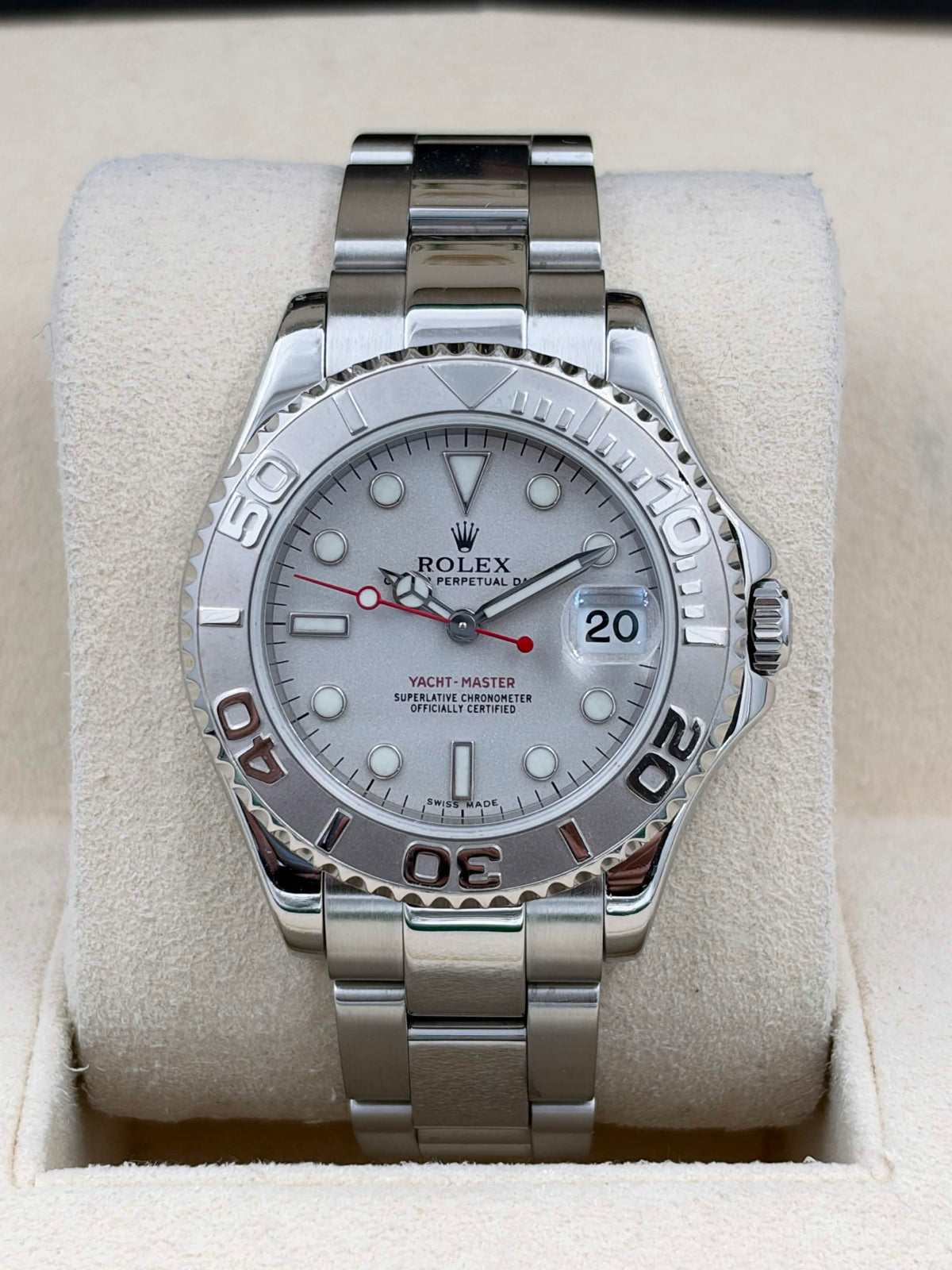 USED 二手 ROLEX 勞力士 YACHT-MASTER 168622 銀色面 約2006年 淨錶