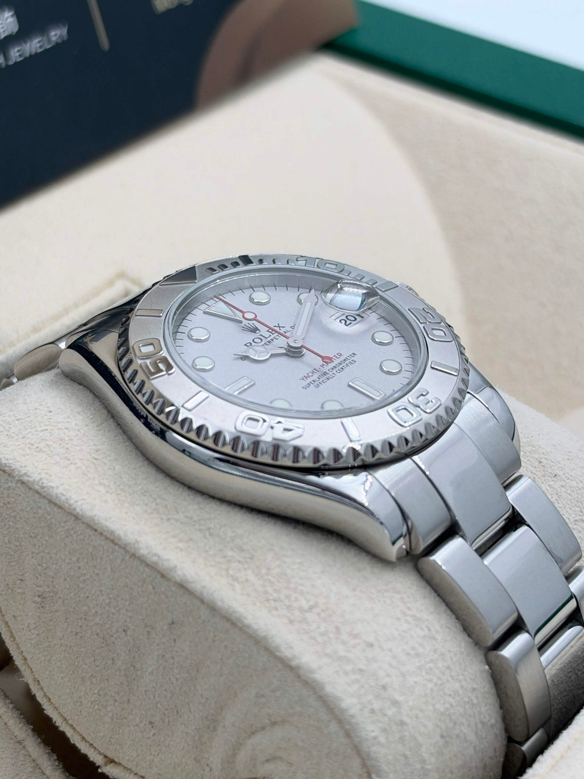 USED 二手 ROLEX 勞力士 YACHT-MASTER 168622 銀色面 約2006年 淨錶