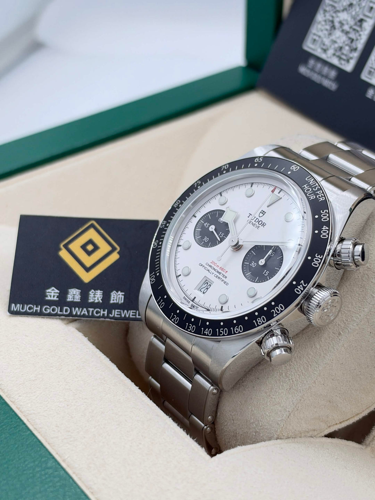 二手 USED TUDOR 帝舵 BLACK BAY CHRONOGRAPH 79360N 白色面 2022年7月