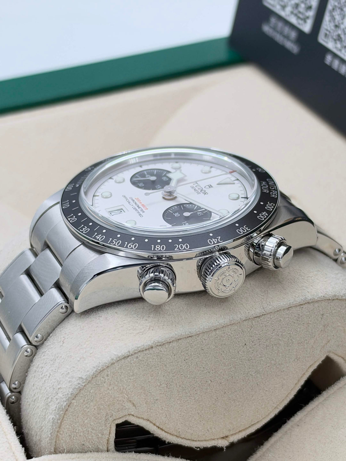 二手 USED TUDOR 帝舵 BLACK BAY CHRONOGRAPH 79360N 白色面 2022年7月