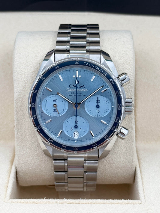 OMEGA 歐米茄 SPEEDMASTER CHRONOGRAPH 38 CO-AXIAL 32430385003001 冰藍面 2021年