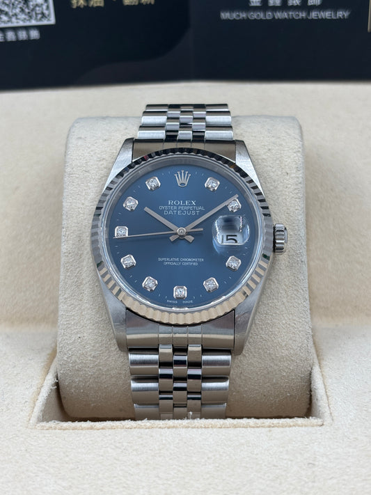[SOLD OUT]二手 USED  ROLEX 勞力士 DATEJUST 16234 藍色鑽石字 約1996 淨錶 WATCH ONLY