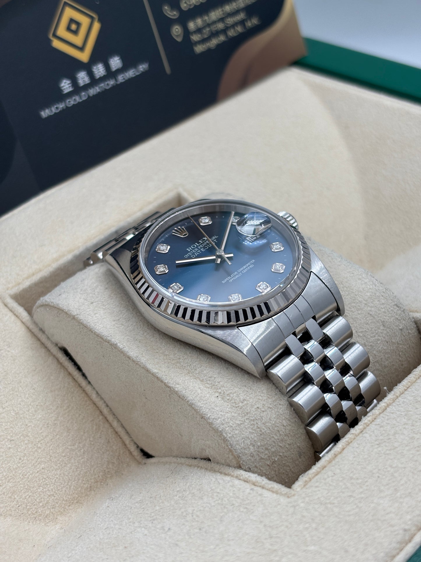 [SOLD OUT]二手 USED  ROLEX 勞力士 DATEJUST 16234 藍色鑽石字 約1996 淨錶 WATCH ONLY