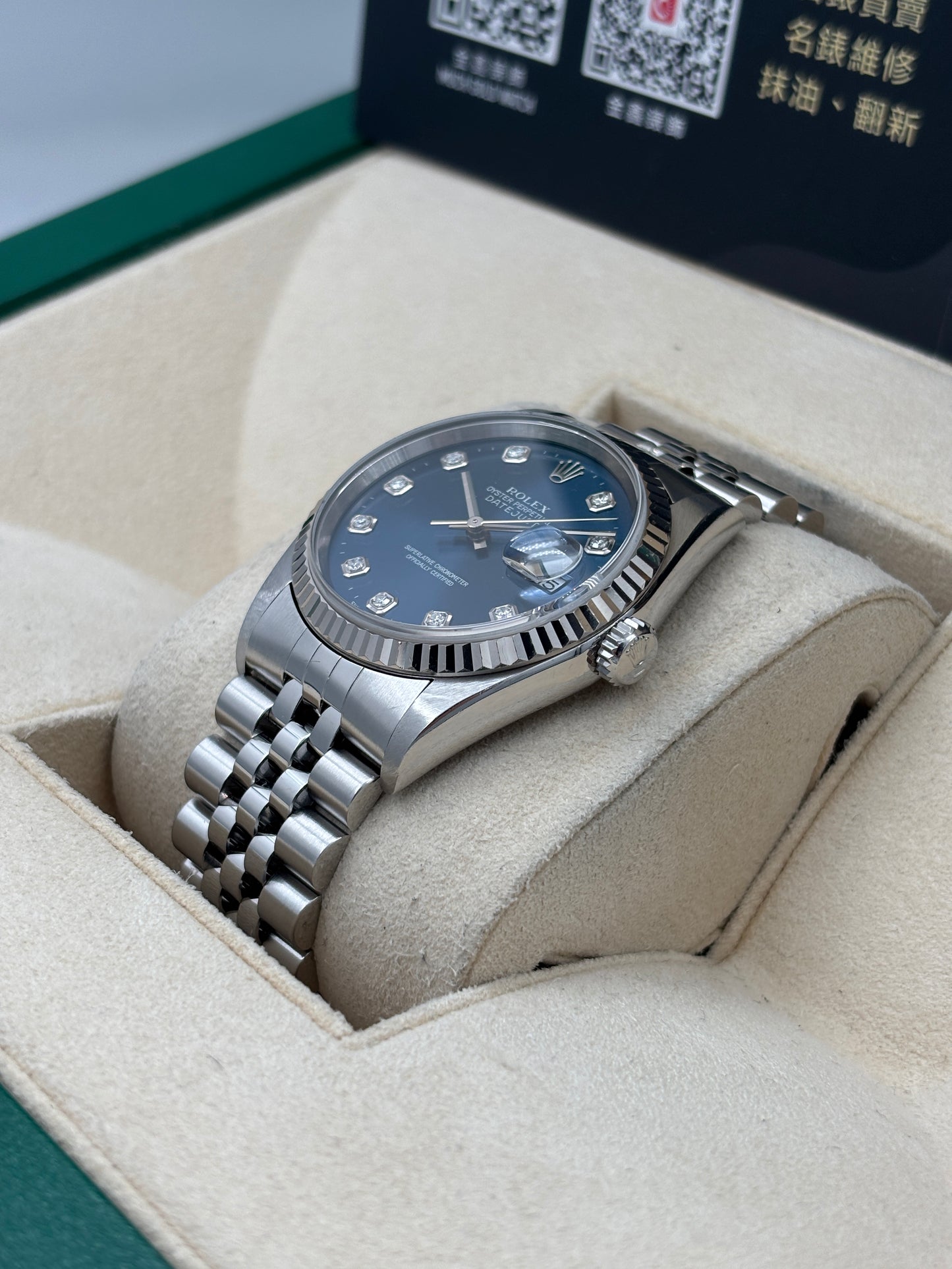 [SOLD OUT]二手 USED  ROLEX 勞力士 DATEJUST 16234 藍色鑽石字 約1996 淨錶 WATCH ONLY