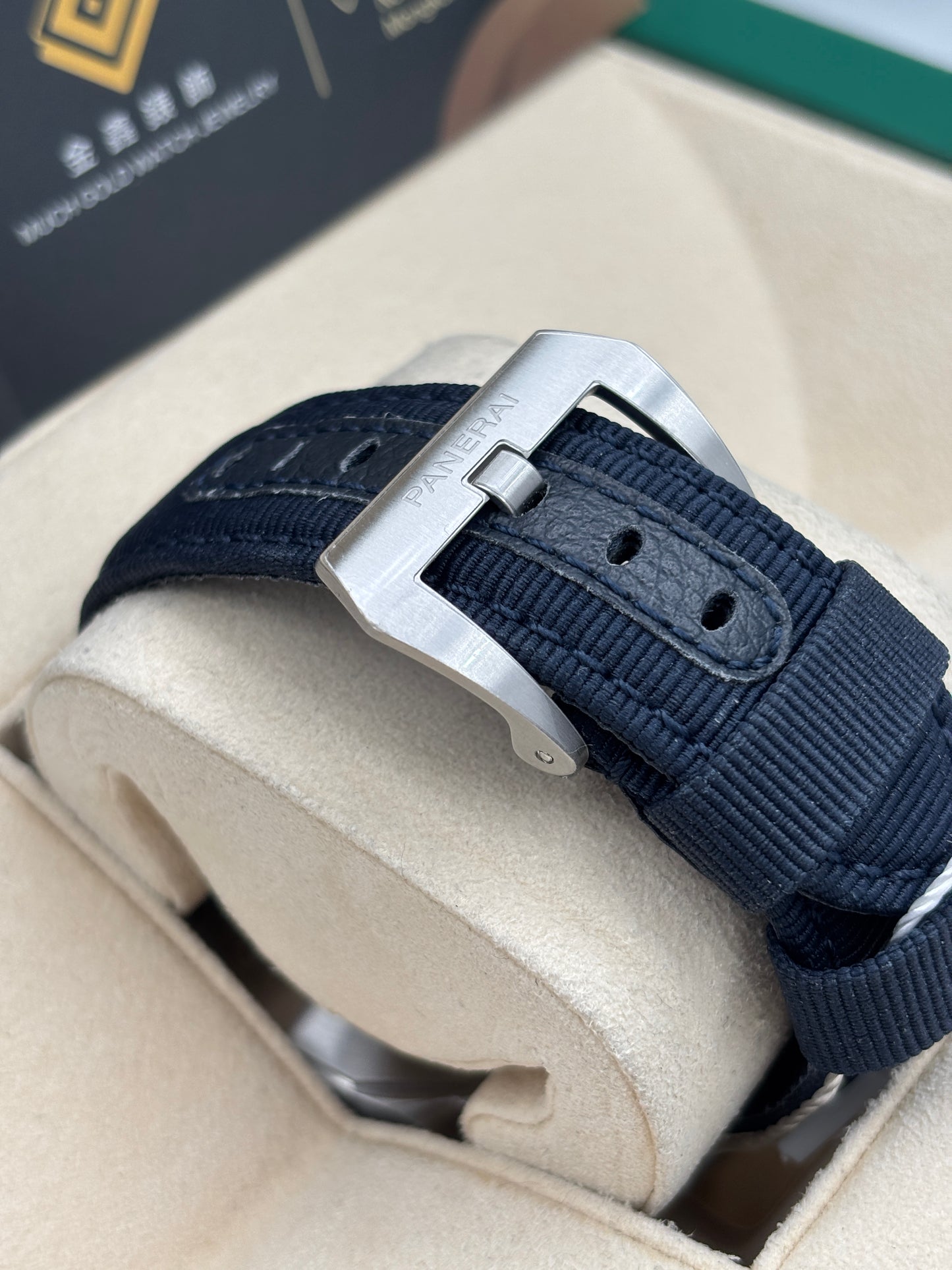 [SOLD OUT]二手 USED  PANERAI 沛納海 QUARANTAQUATTRO ESTEEL BLU PROFONDO PAM01289 藍色 2025年11月 兩條錶帶 全套 FULL SET