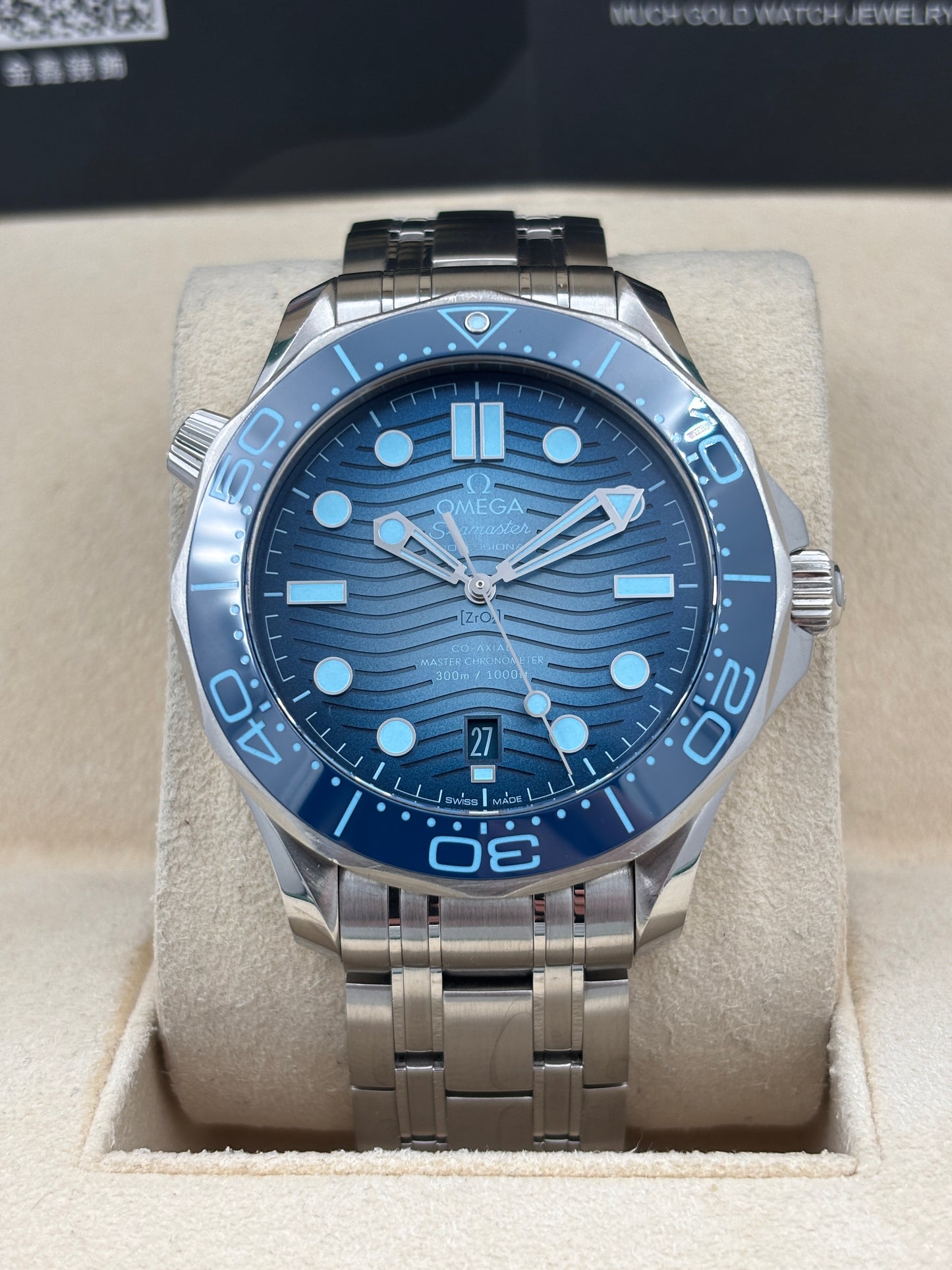 [SOLD OUT]二手 USED  OMEGA 歐米茄 SEAMASTER DIVER 300M 210.30.42.20.03.003 藍色 2024年1月 全套 FULL SET