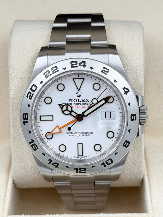 二手 USED ROLEX 勞力士 EXPLORER II 216570 2019年2月 白色 齊格 全套 FULL SET