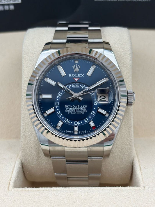 二手 USED ROEX 勞力士 SKY-DWELLER 336934 藍色 2023年11月 未打磨 99.9%新 全套 FULL SET